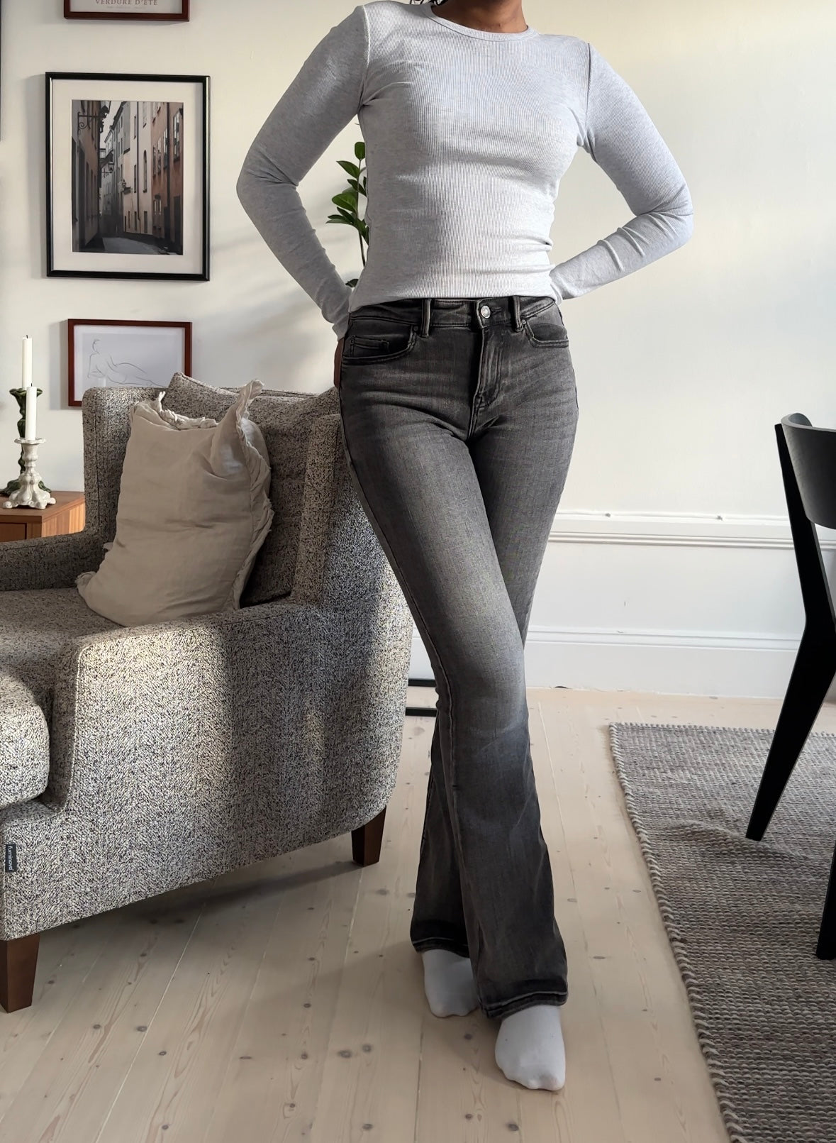 VMFLASH Flared Jeans - Medium Grey Denim